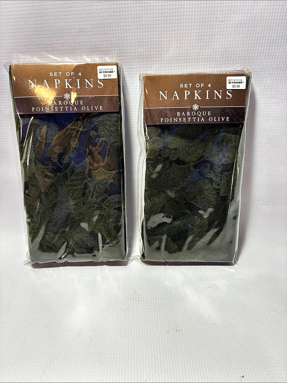 Cloth Baroque Poinsettia Olive Napkins Set of 8